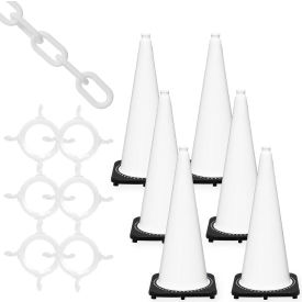 Mr. Chain 93201-6 Traffic Cone & Chain Kit - White 93201-6 01-6932