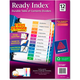 Avery Ready Index T.O.C. Reference Divider 1 to 12 8.5