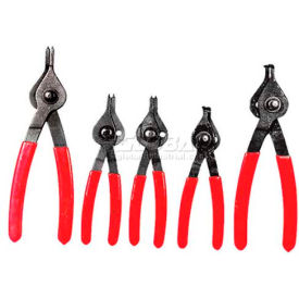 K-Tool KTI-55001 5 Piece Reversible Internal/External Snap Ring Plier Set KTI55001