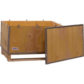 GoVets™ 4 Panel Hinged Shipping Crate w/Lid & Pallet 35-1/4