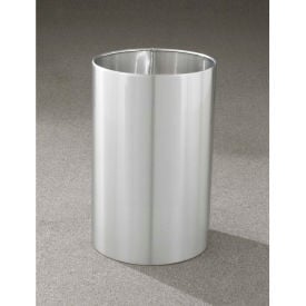 Glaro 18 Gallon Open Top Wastebasket Satin Aluminum New Yorker Collection - 1523-SA 1523-SA