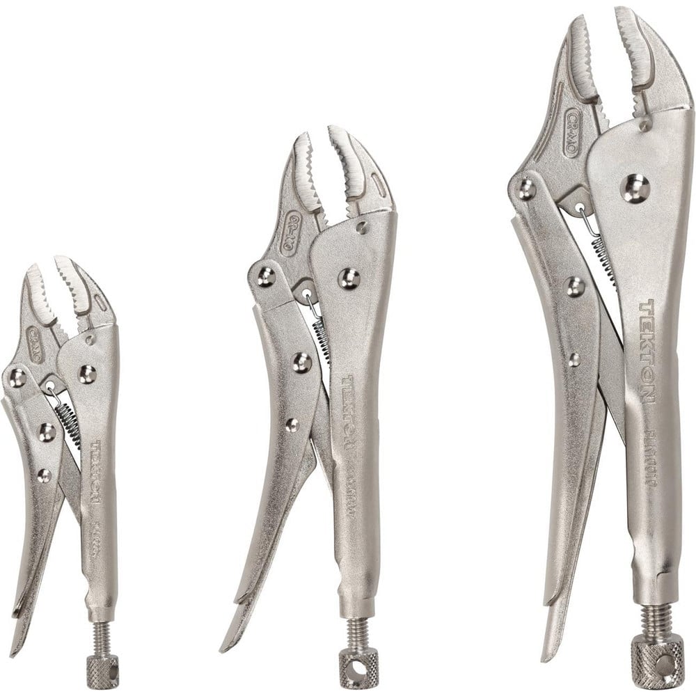 Plier Sets, Plier Type Included: Curved Jaw Locking , Container Type: None , Handle Material: Steel , Includes: 3 pliers , Insulated: No  MPN:PLK90104