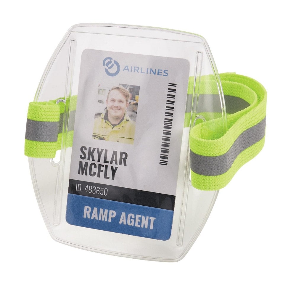 Badge Holders, Material: Vinyl , Horizontal/Vertical Holder: Vertical , Overall Length: 4.25 , Color: Hi-Vis Lime , Color: Hi-Vis Lime  MPN:19973