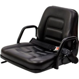 Concentric™ 355 Series Universal Fold-Down Back Seat with Retractable Seat Belt Vinyl Black 355102BK