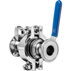 304 SS Easy to Maintain Sanitary Ball Valve with Clamp Fittings - for 1