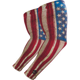 Ergodyne® Chill-Its® 6695 Sun Protection Arm Sleeves XL/2XL American Flag 1 Pair 12194