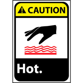 Caution Sign 14x10 Rigid Plastic - Hot CGA30RB