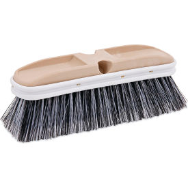 Boardwalk® Polystyrene Vehicle Brush with Vinyl Bumper Black/White Bristles 10