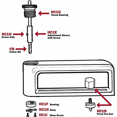 Set Screw for 1ELG5 1ELH8 Hole Cutters MPN:HC1H