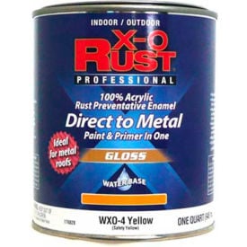 X-O Rust Anti-Rust Enamel Gloss Finish Safety Yellow Quart - 176828 176828