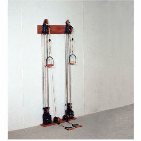 Double Handle Chest/Floor Weight Pulley System with Dual Weight Stack 10 x 2.2 lb. Weights 10-0661