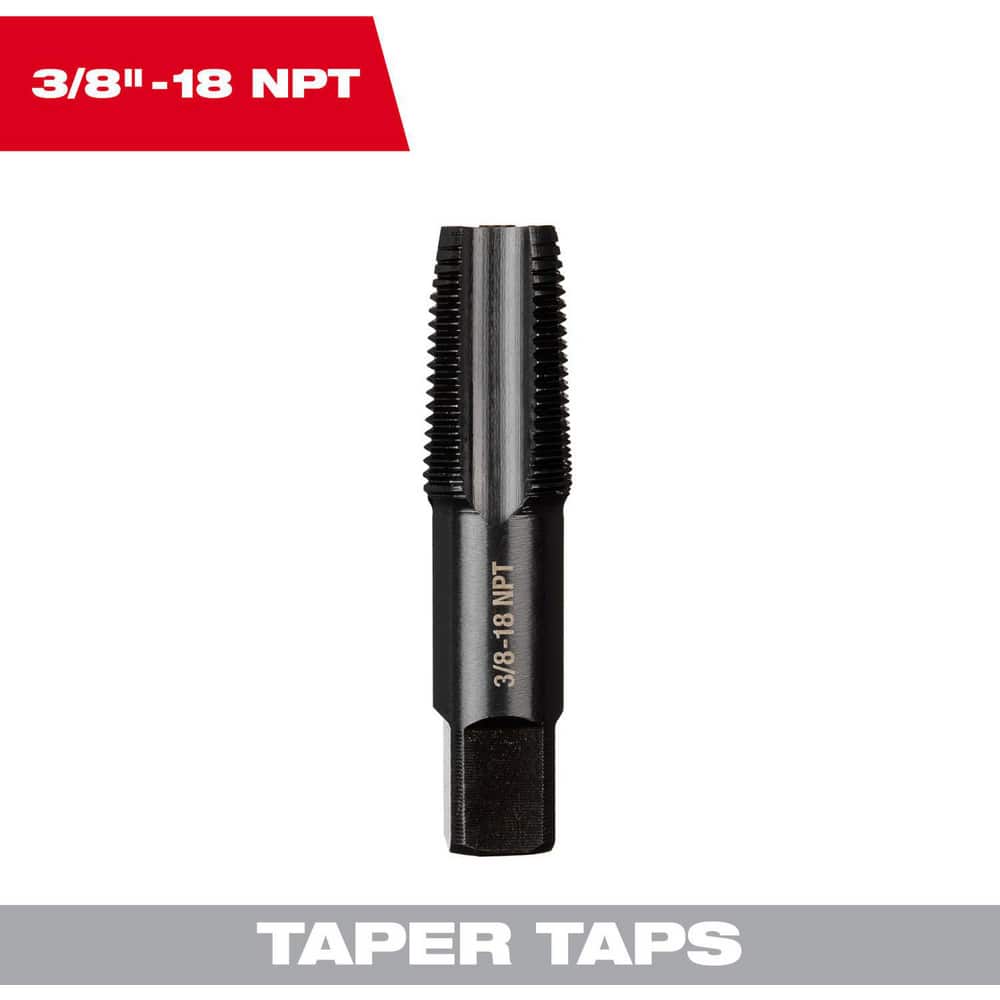 Straight Flute Taps, Tap Type: Straight Flute , Thread Size (Inch): 3/8-18 , Thread Standard: NPT , Chamfer: Taper , Material: High-Carbon Steel  MPN:49-57-5292