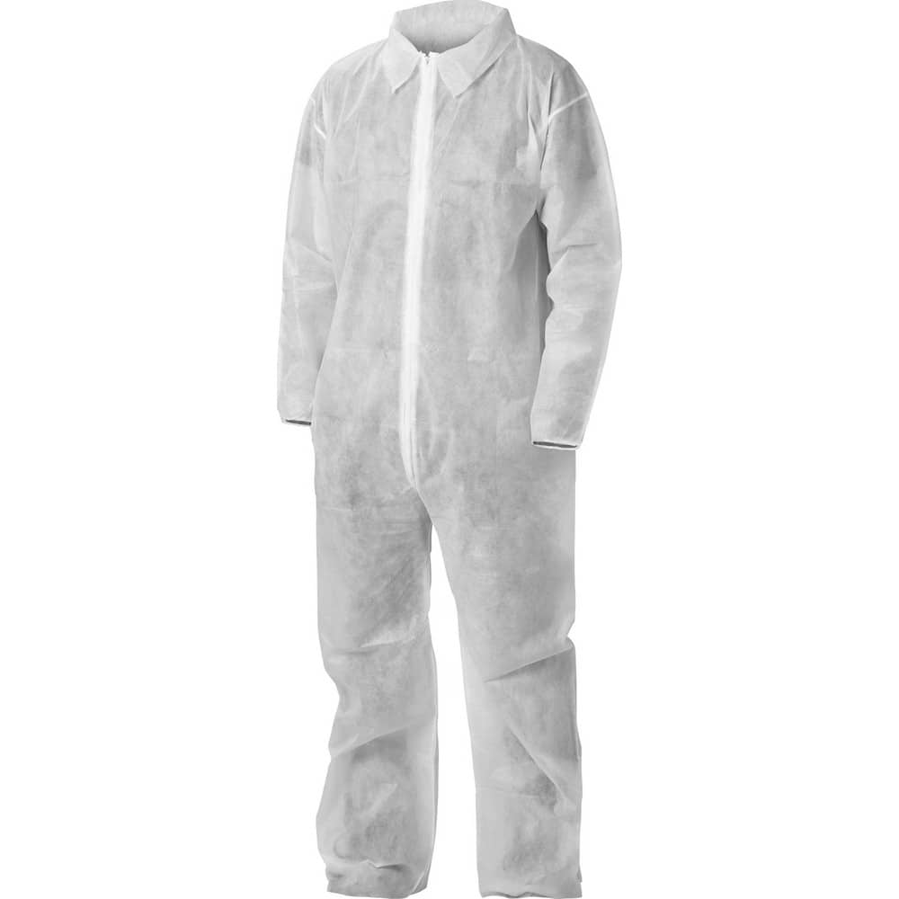 Coveralls & Overalls, Garment Style: Coveralls , Size: Large , Color: White , Material: Spunbound Fabric  MPN:67303