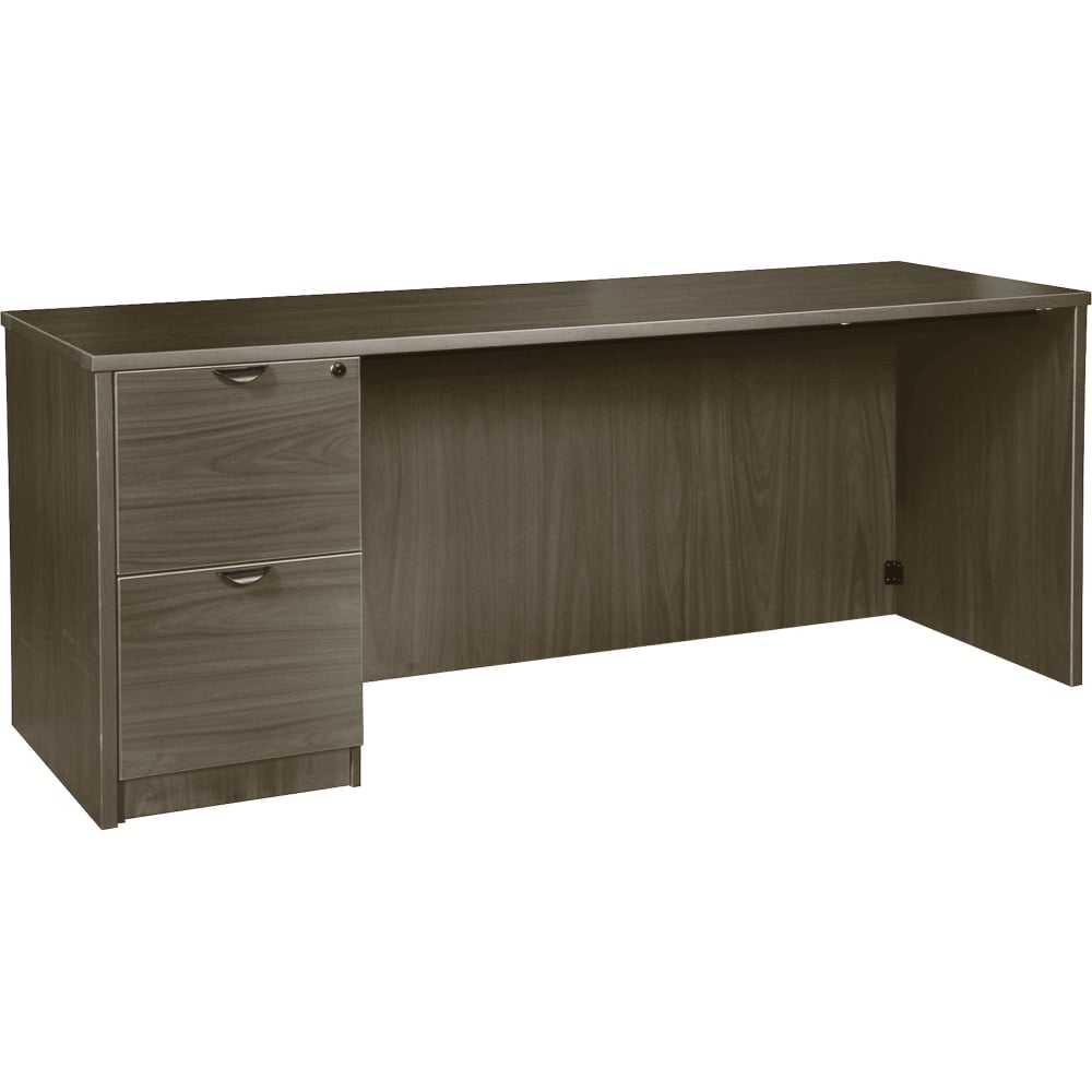 Lorell Prominence 2.0 66inW Computer Desk, 95% Recycled, Gray Elm MPN:PC2466LGE