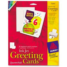 Avery® Quarter-Fold Greeting Card 4-1/4