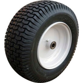 Hi-Run Lawn/Garden Tire Assembly 16X6.50-8 2PR SU12 TURF & 8X5.375 Graish White Wheel 3/4