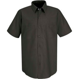 Red Kap® Men's Industrial Work Shirt Short Sleeve Charcoal Long-2XL SP24 SP24CHSSLXXL