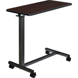 GoVets™ Overbed Table With H-Base Walnut Laminate Tabletop 910436