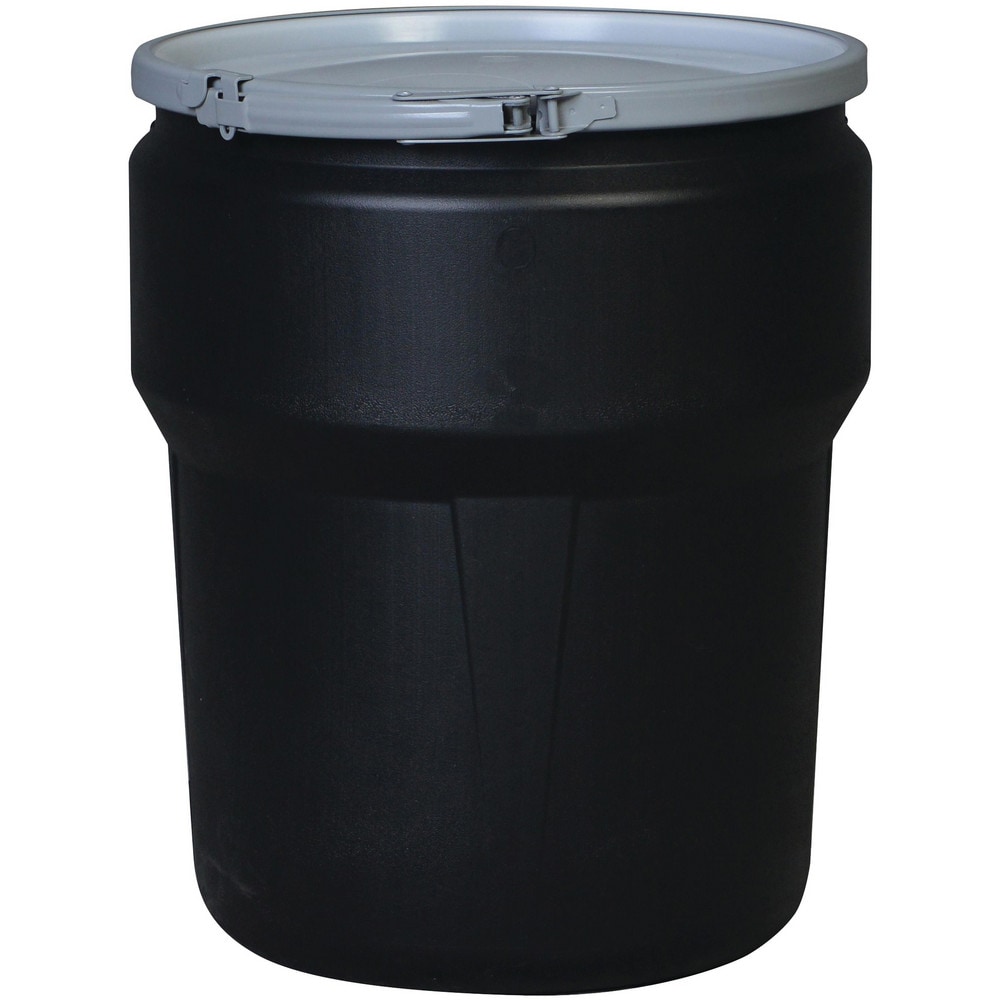 Drums & Tanks, Drum Type: Open Head , Height (Inch): 18-21/64 , Diameter/Width (Inch): 15 , Volume Capacity (Gal.): 10 (Inch), Drum Material: Polyethylene  MPN:1609MBLK