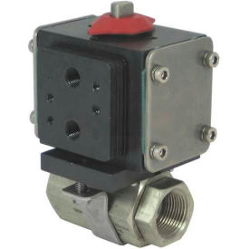 Gemini Valve® S/S Ball Valve W/500 Series Double-Acting Pneumatic Actuator 1-1/2