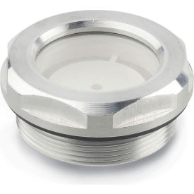 Aluminum Fluid Level Sight Glass w/ Reflector - M42 x 1.5 Thread - J.W. Winco R10/A 743-32-M42X1.5-A