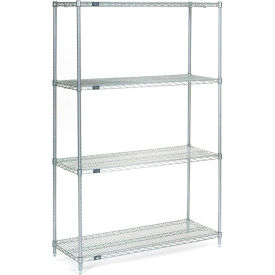 Nexel® 4 Shelf Stainless Steel Wire Shelving Unit Starter 60