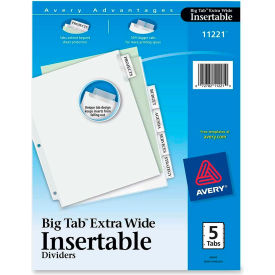 Avery WorkSaver Extra Wide Big Tab Divider Blank 9