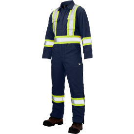 Tough Duck Insulated Safety Coverall 5XL Navy S78731-NAVY-5XL