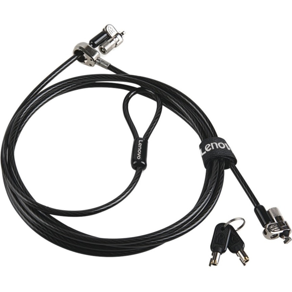 Lenovo Kensington MicroSaver DS 2.0 MasterKey Twin Head Cable Lock - Master Keyed Lock - For Notebook, Monitor, Desktop Computer MPN:4Z10P40248