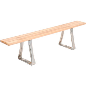 GoVets™ Locker Room Bench Hardwood With Trapezoid Legs 36 x 9-1/2 x 17 703493