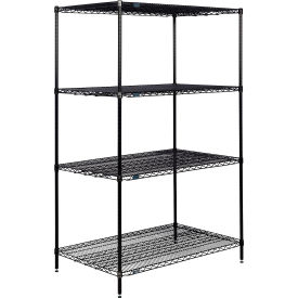 Nexel® 4 Shelf Black Epoxy Wire Shelving Unit Starter 60