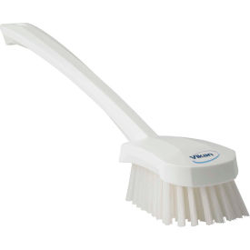 Vikan 41865 Long Handle Scrubbing Brush- Stiff White 41865