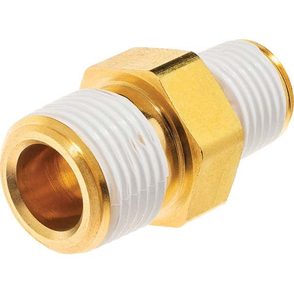 Brass Pipe Reducing Hex Nipple: 1/2 x 1/4