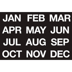 Magnetic Headings Months Of The Year White on Black FH-17