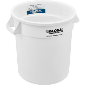 GoVets™ Plastic Trash Can - 10 Gallon White 456WH240