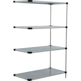 Nexel® 4 Shelf Galvanized Steel Solid Shelving Unit Add On 24