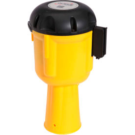 ConePro 600 Yellow Traffic Cone Mount Retracting Belt Barrier 30' Yellow Belt CP600Y-YW300