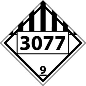 DOT Placard - Four Digit 3077 DL148BP