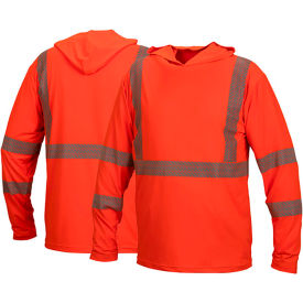 Pyramex® RLPH1 Long Sleeve Pullover Hoodie with UV Protection Class 3 S Hi-Vis Orange RLPH120S