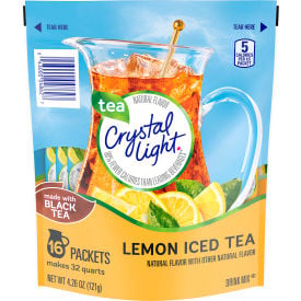 Crystal Light Drink Mix Pitcher Packs Iced Tea 16 Count 22000553