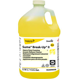 Diversey Suma Break-Up II D3.5 Heavy-Duty Foaming Grease-Release Cleaner 128 oz Bottle 4/Carton DVO95499058