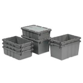 LEWISBins Nest Only Container RNO2115-5 - 21  x  15-1/8  x  5-1/8 Gray Closed Handle - Pkg Qty 5 RNO2115-5