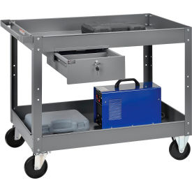 GoVets™ Stock Cart w/1 Drawer & 2 Shelves 500 lb. Cap 36