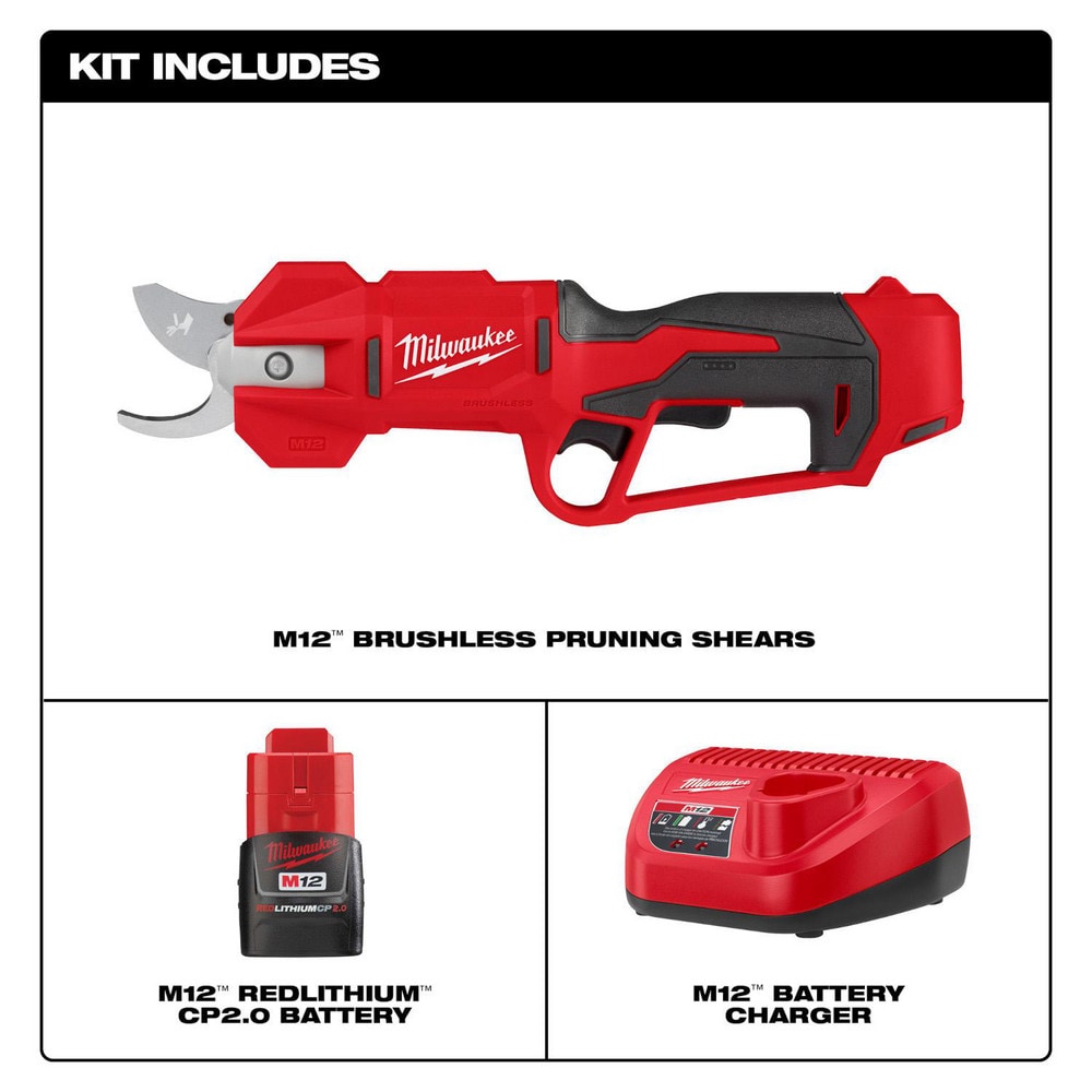 Handheld Power Shears, Handle Type: Inline , Cutting Capacity: 1.25in , Voltage: 12.00 , Cutting Pattern: Straight , For Use On: Branches  MPN:2534-21