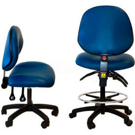 WSI 2050 Series Chair 2050-CRV-BK Clean-Room Vinyl Nylon Base 21