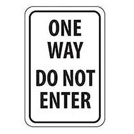 Reflective Aluminum Sign - One Way Do Not Enter  - .080
