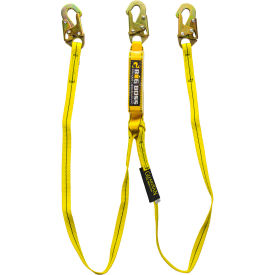 Guardian Big Boss Extended Free Fall Lanyard 6' Double Leg With Steel Snap Hooks Shock Pack Nylon 21302