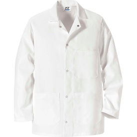 Red Kap® Gripper-Front Short Butcher Coat W/Pockets White Polyester/Cotton M 0406WHRGM