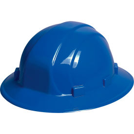 ERB® Omega II® Full Brim Hard Hat 6-Point Mega Ratchet® Suspension Blue - Pkg Qty 12 WEL19916BL