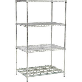 Nexel® 4 Shelf Poly-Z-Brite® Standard Wire Shelving Unit Starter 30